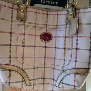 Multicolor Coach PEYTON TATTERSALL TOTE HANDBAG